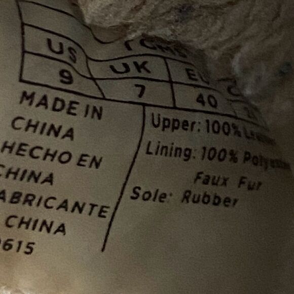 TOMS Ankle Booties Suede Wedge Shoes Brown Shearling Lined 9 - Picture 8 of 9